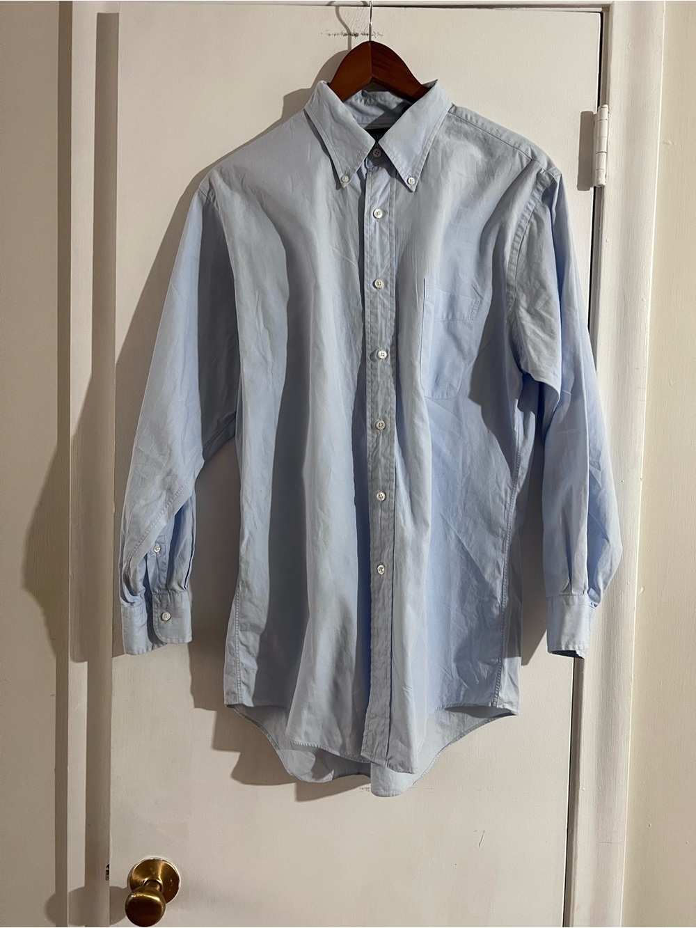 Lands End Classic Light Blue Button-Down Men’s Shirt - Large